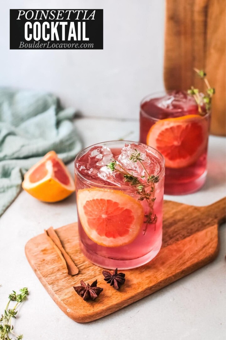 Poinsettia Drink recipe a sparkling holiday cocktail Boulder Locavore