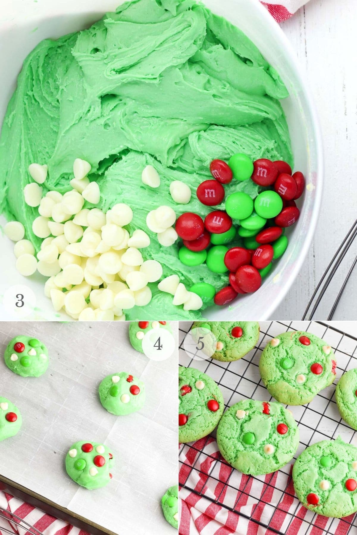 christmas cake mix cookies recipe steps 3-5