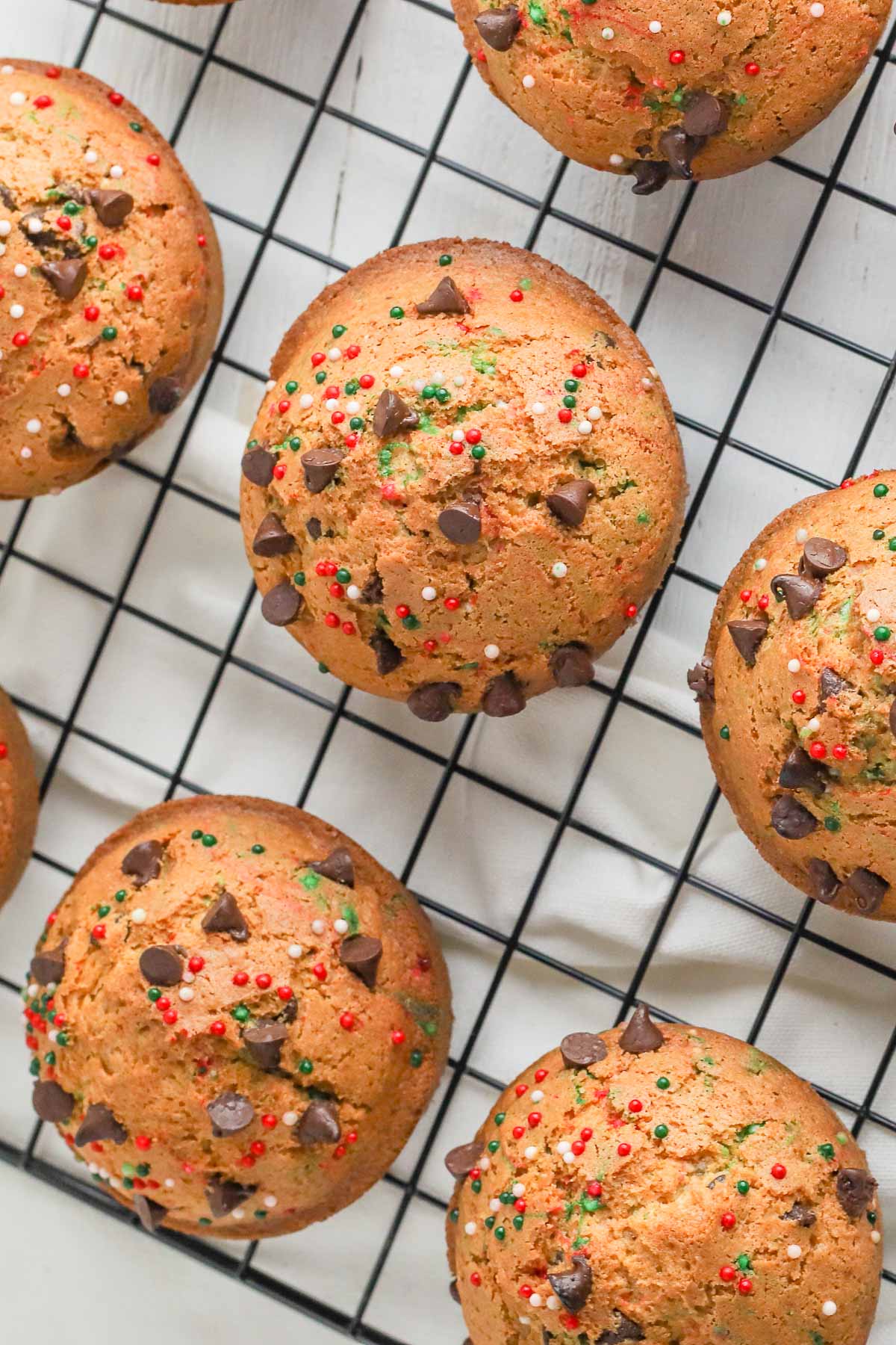 christmas muffins on wire rack