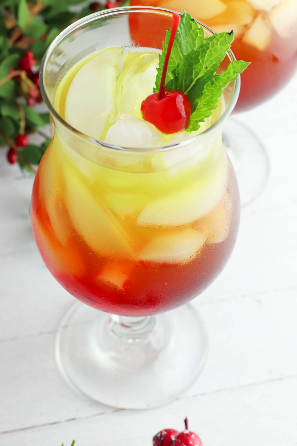 christmas punch overhead