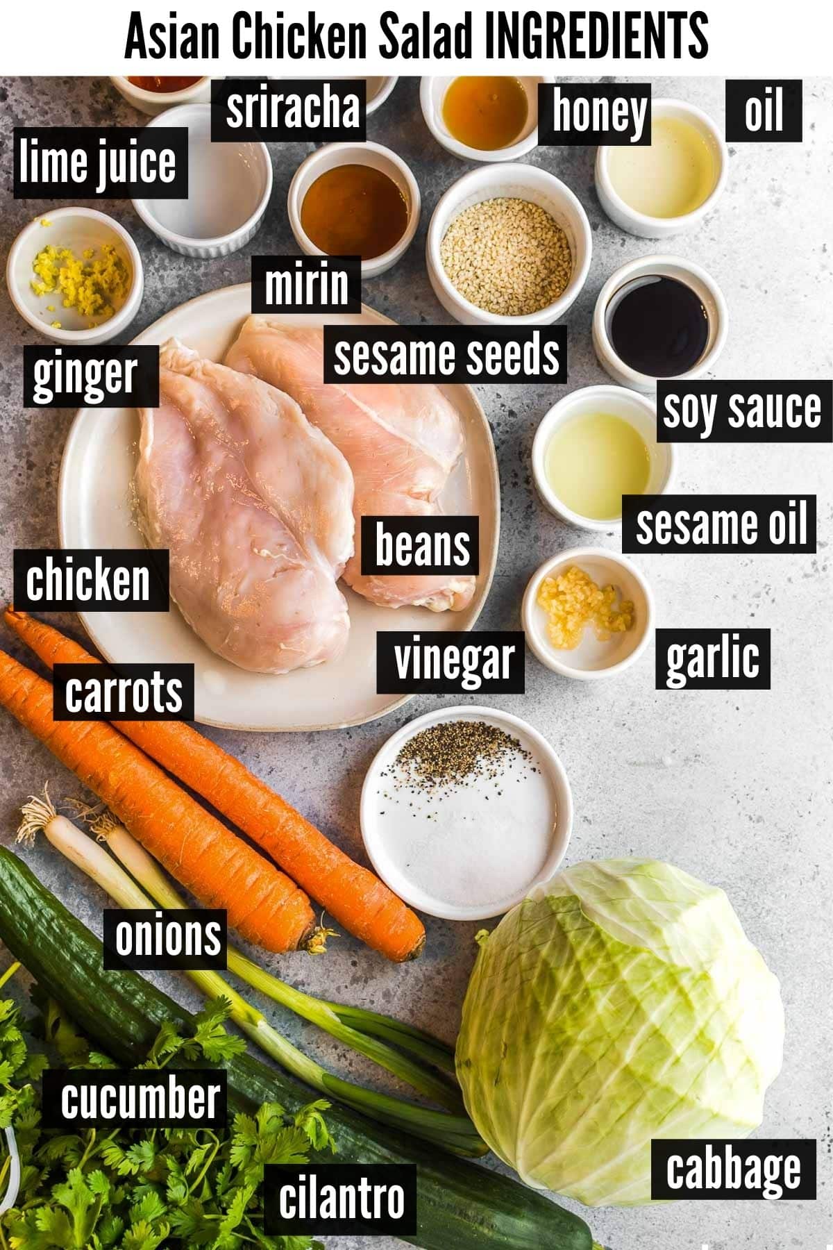 asian chicken salad ingredients