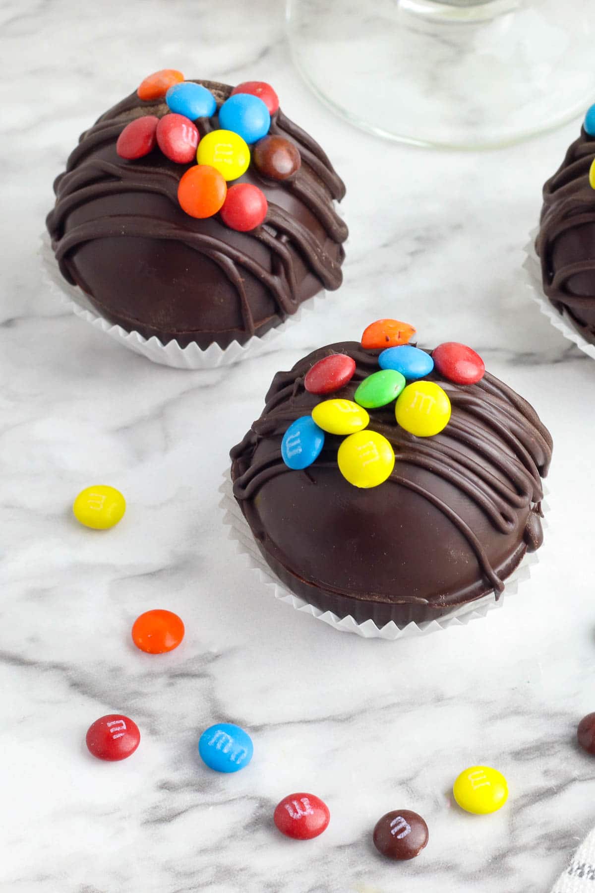 M & M hot chocolate bombs