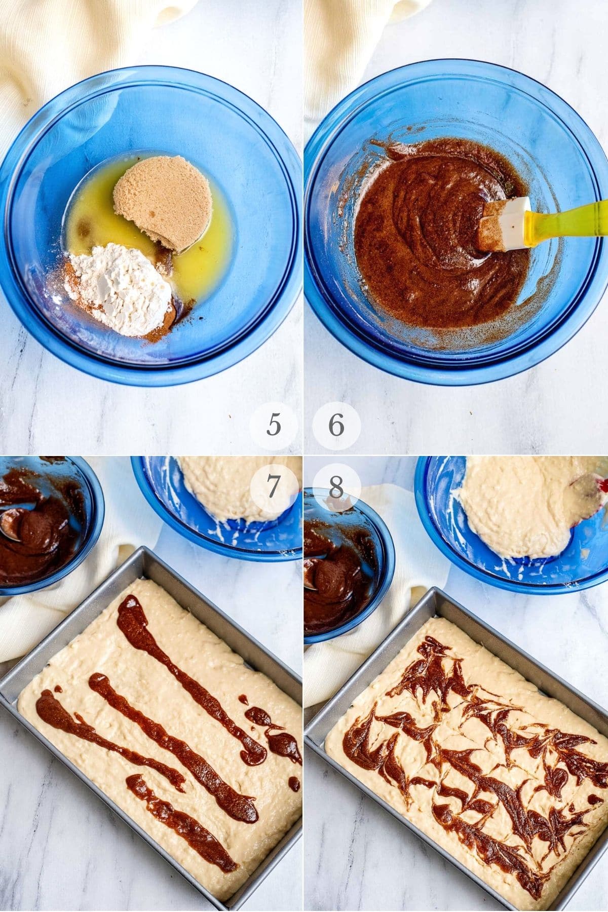 cinnamon roll cake recipe steps 5-8