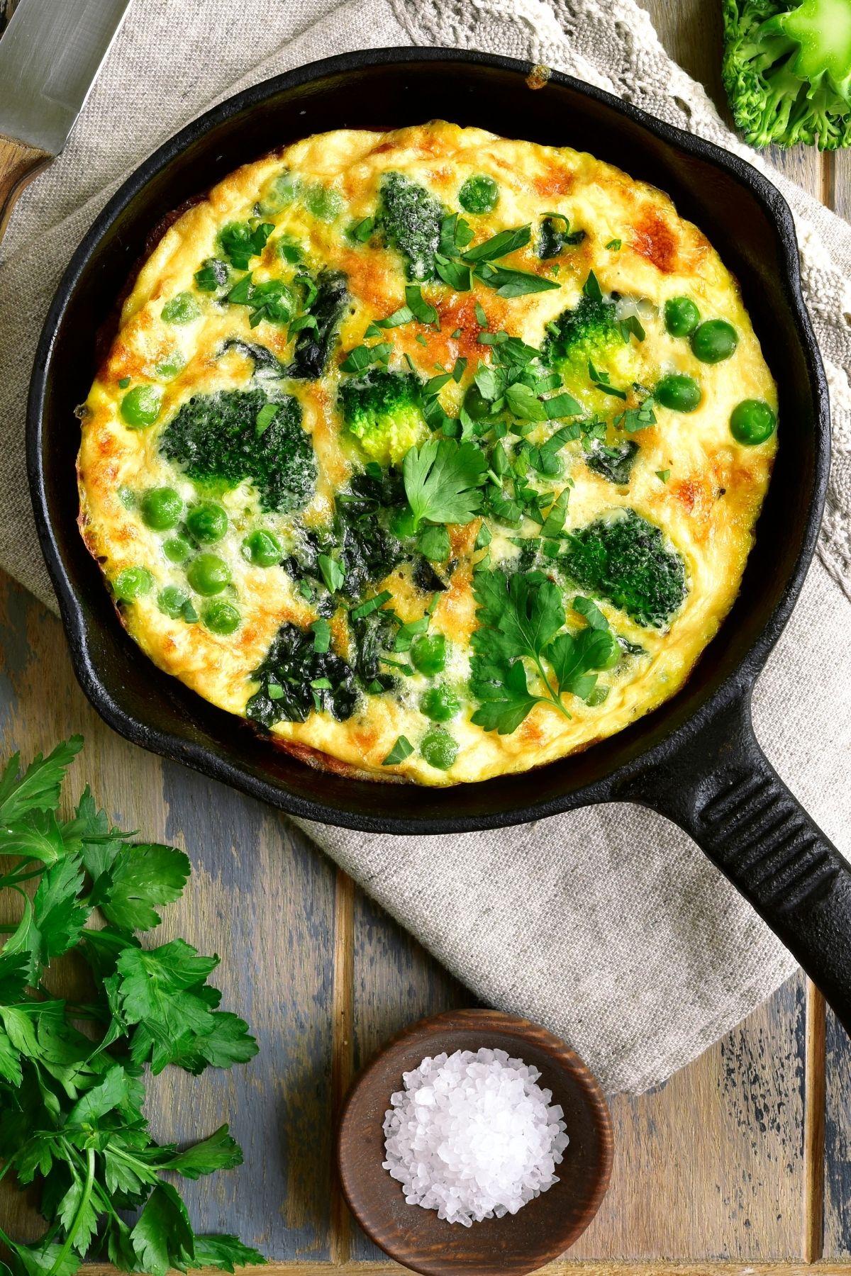 fresh vegetable herb frittata