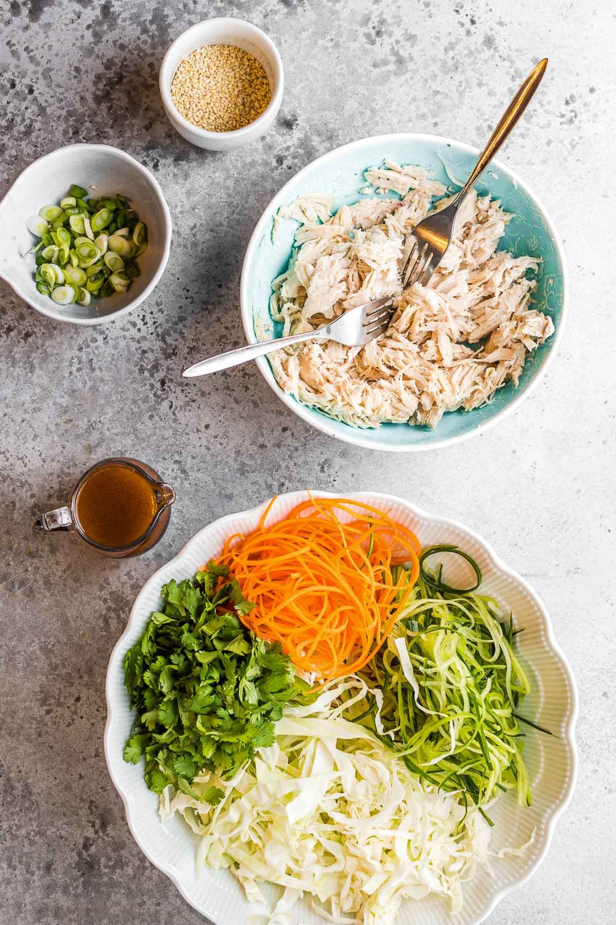 salad ingredients for Asian Chicken salad