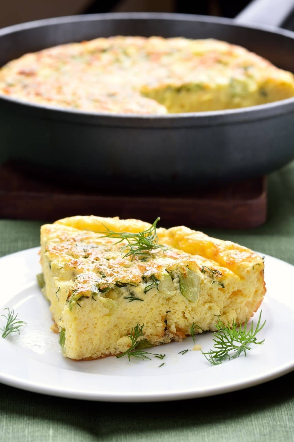 slice of frittata