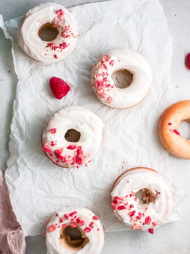 Raspberry Baked Donuts
