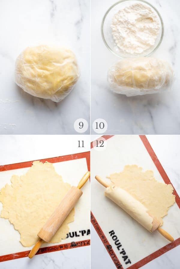butter pie crust recipe steps collage 3