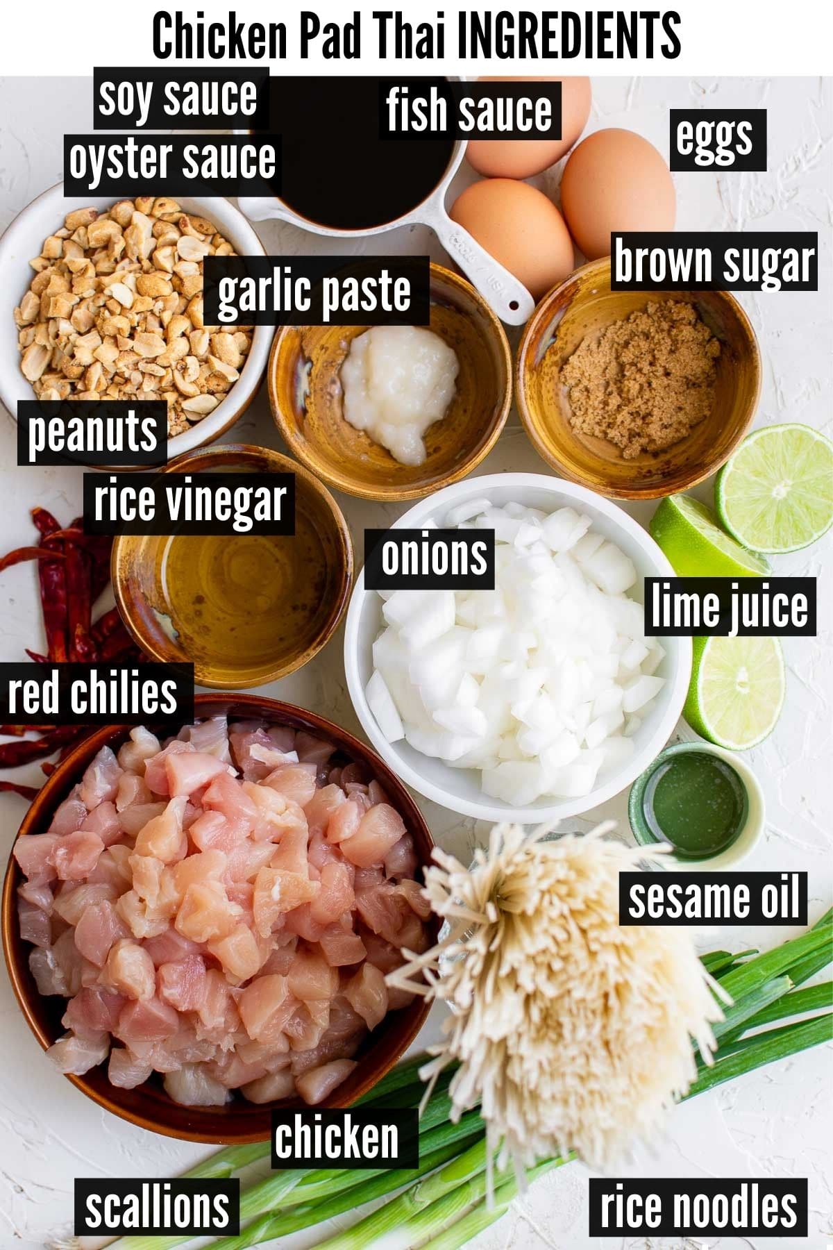 chicken pad thai ingredients