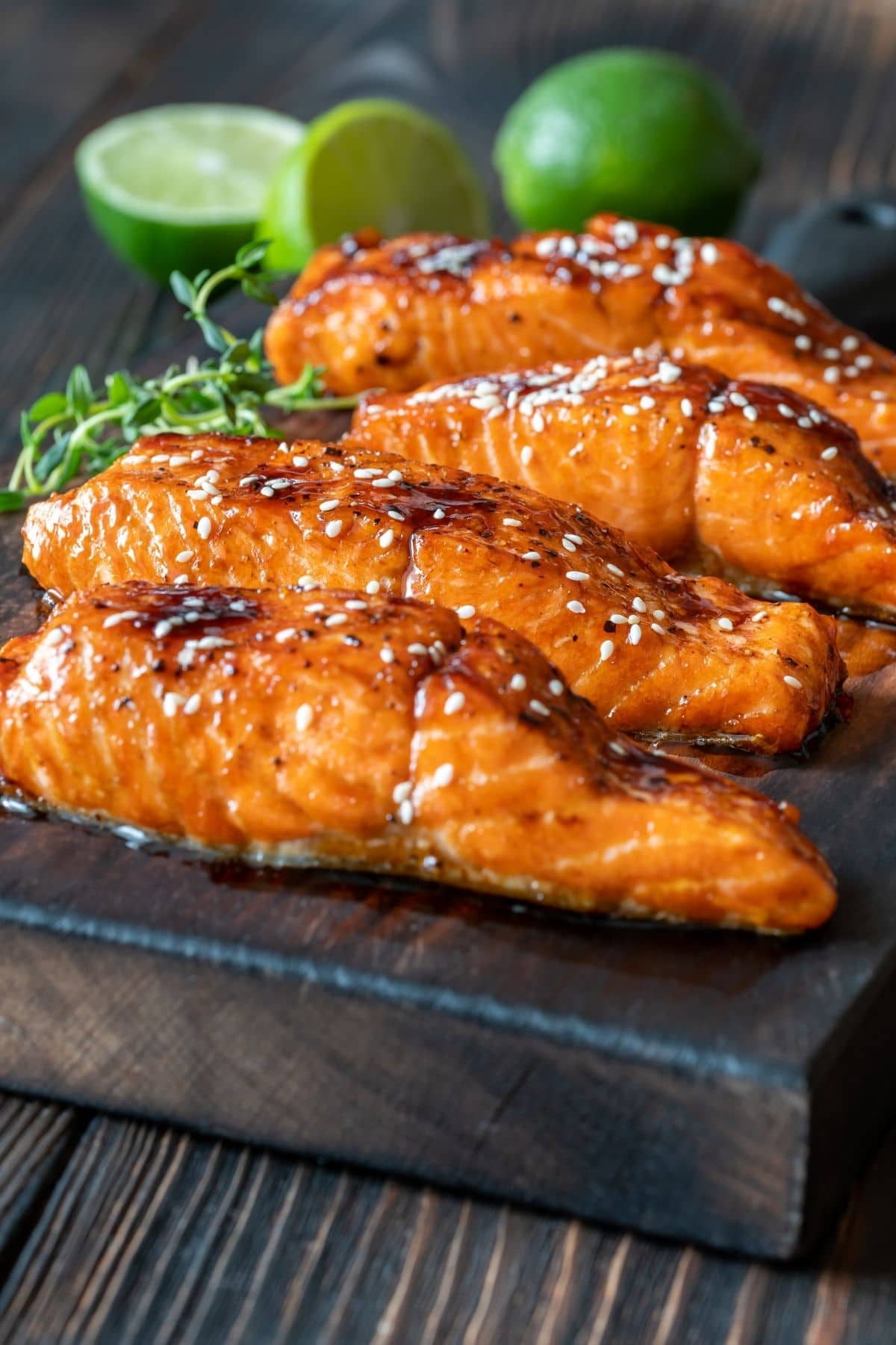 cooked glazed teriyaki salmon