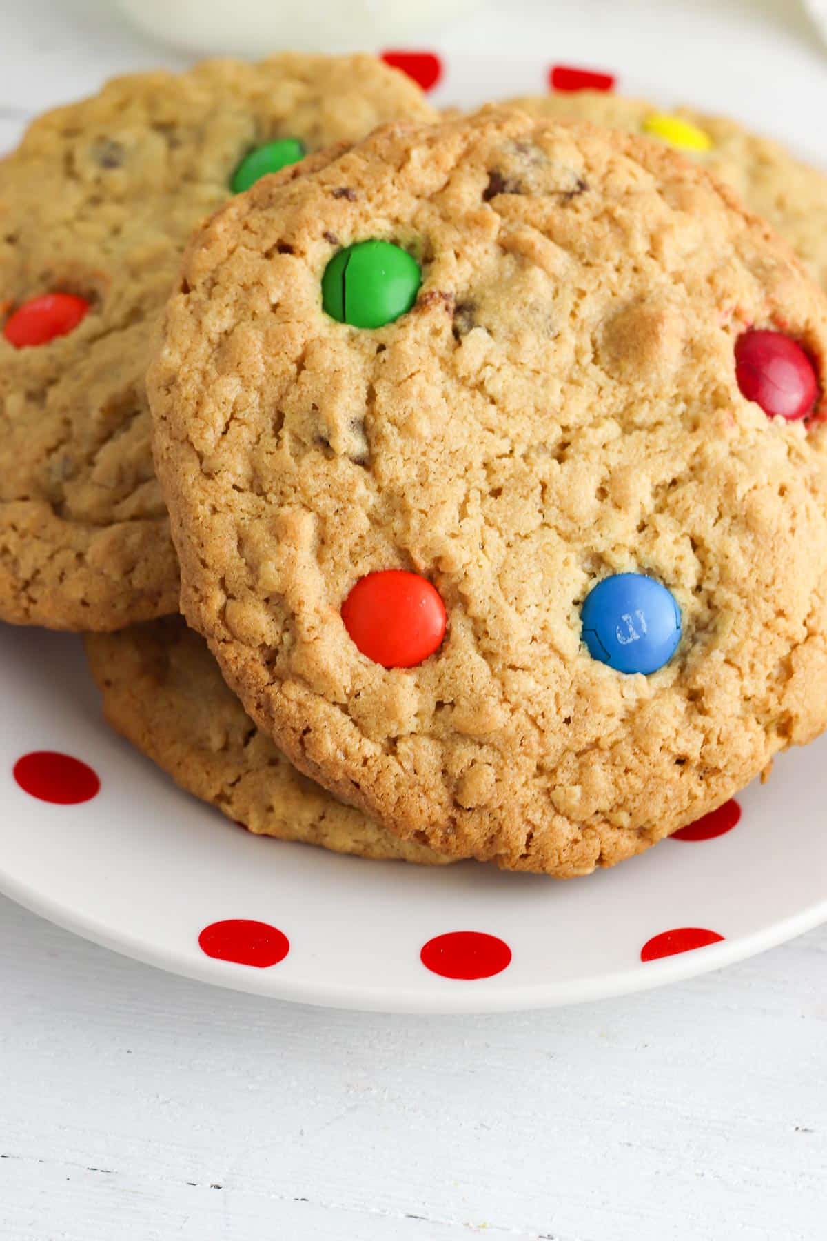 peanut butter chocolate chip cookies close up 