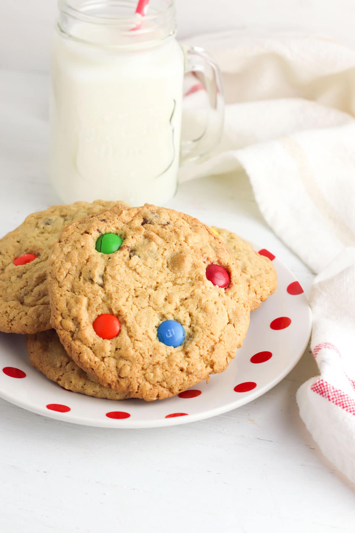 peanut butter chocolate chip cookies on plate 