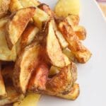 AIR FRYER POTATO WEDGES ON PLATE