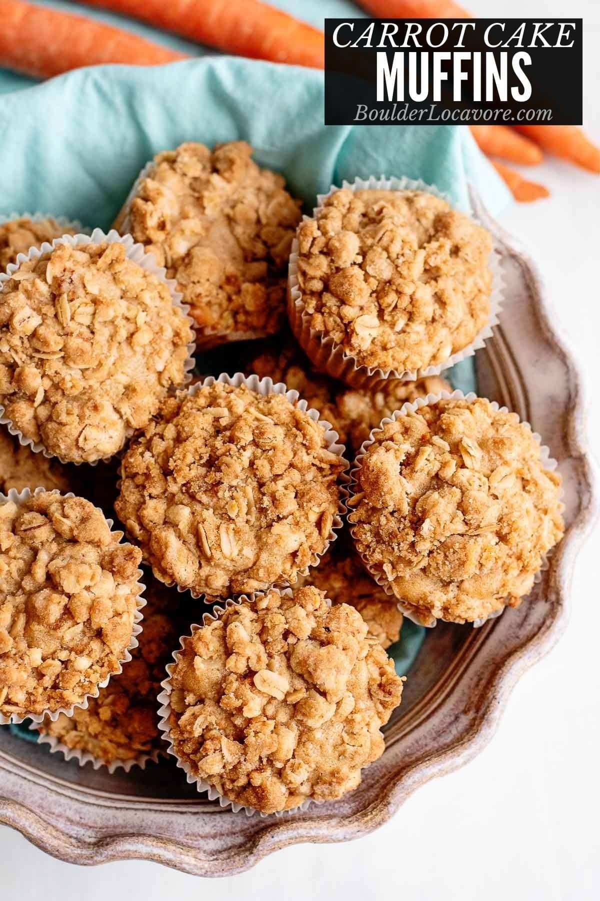 Carrot Cake Muffins with Crumble Topping | Boulder Locavore®