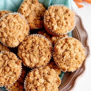 carrot cake muffins square image