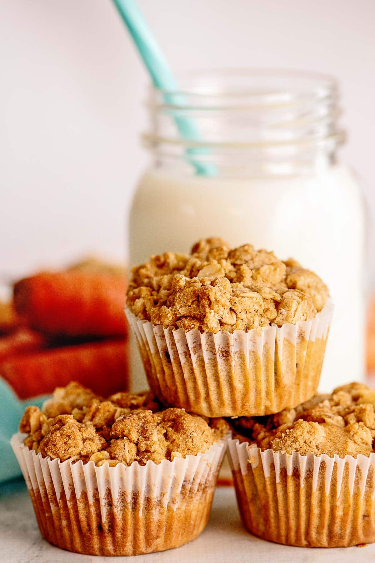 carrot cake muffins with milk