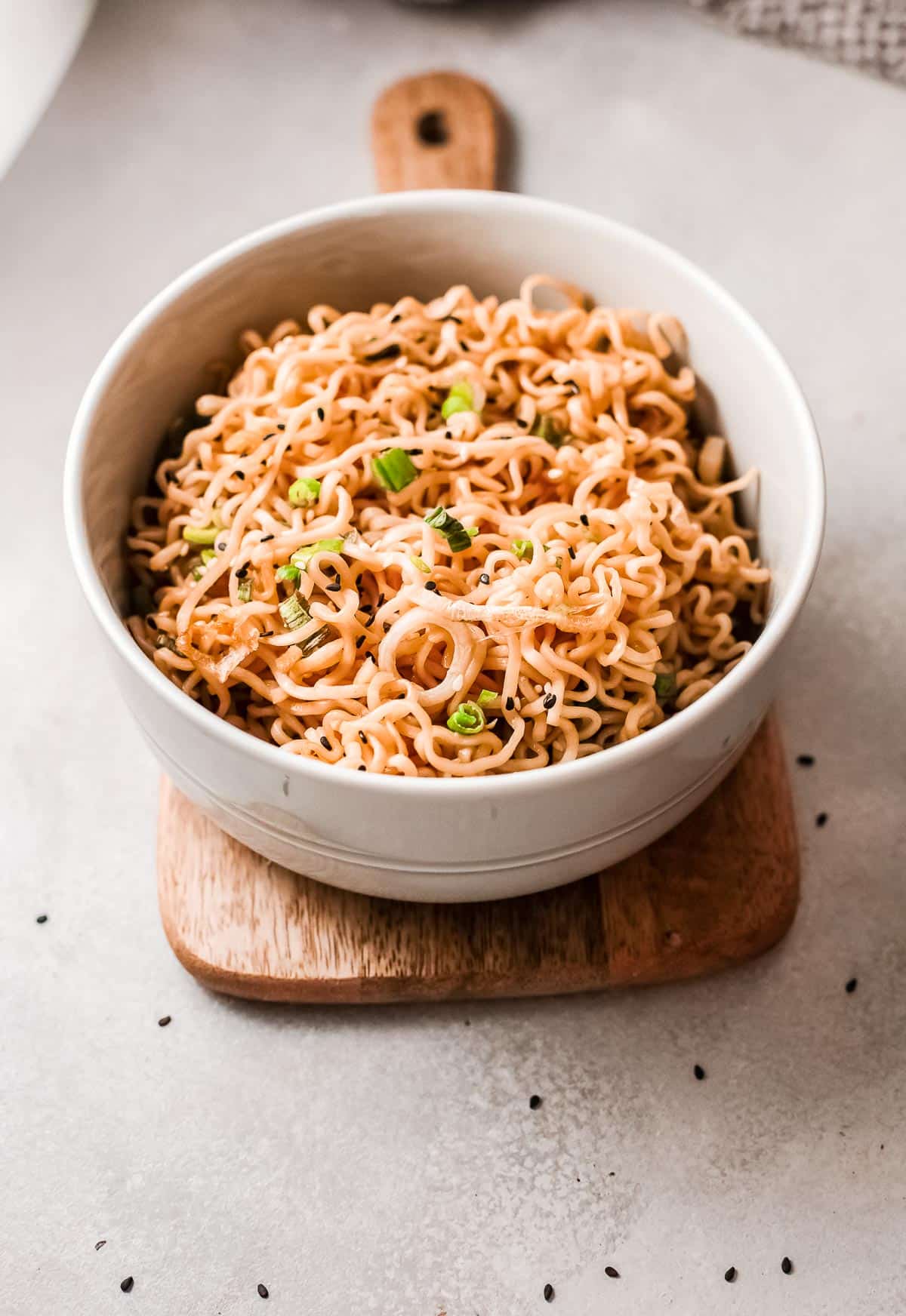 spicy ramen noodles bowl 