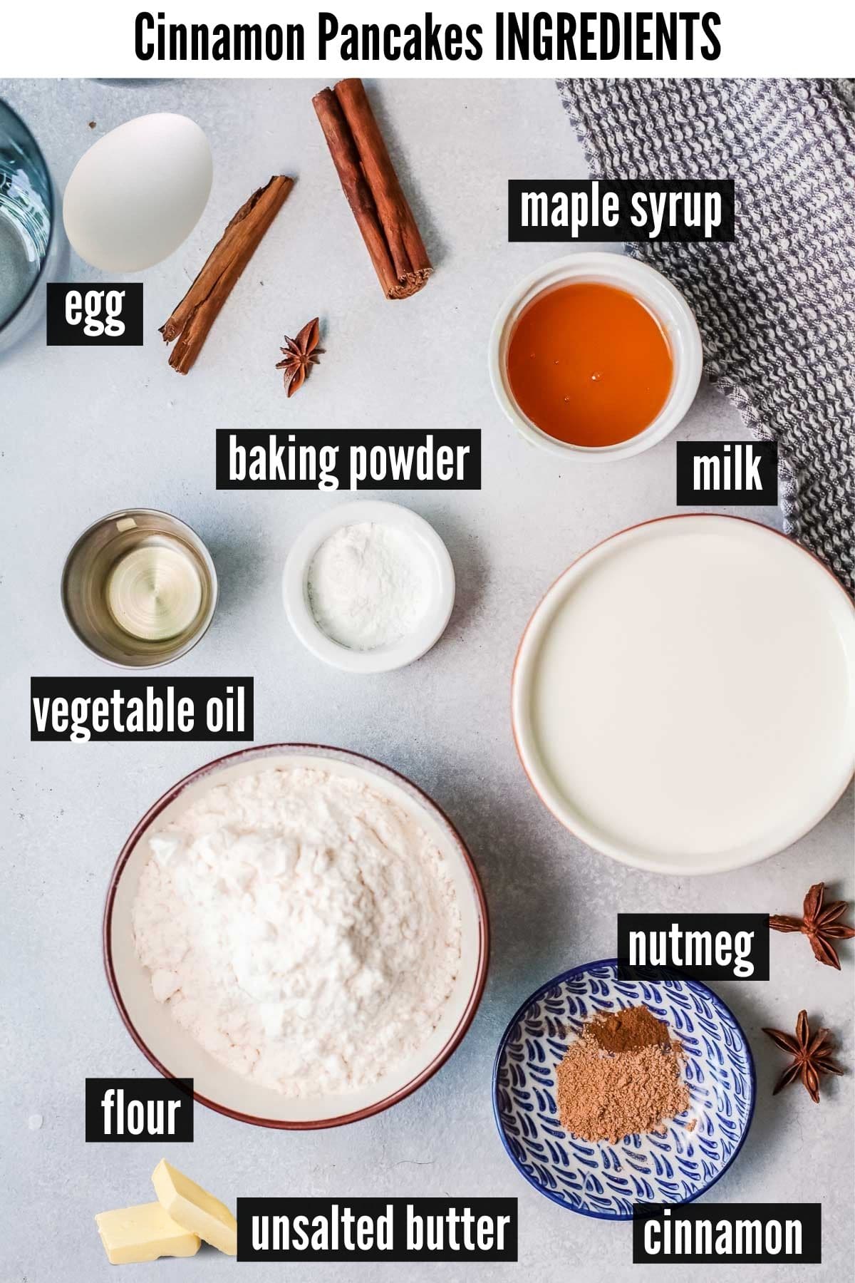 cinnamon pancakes ingredients