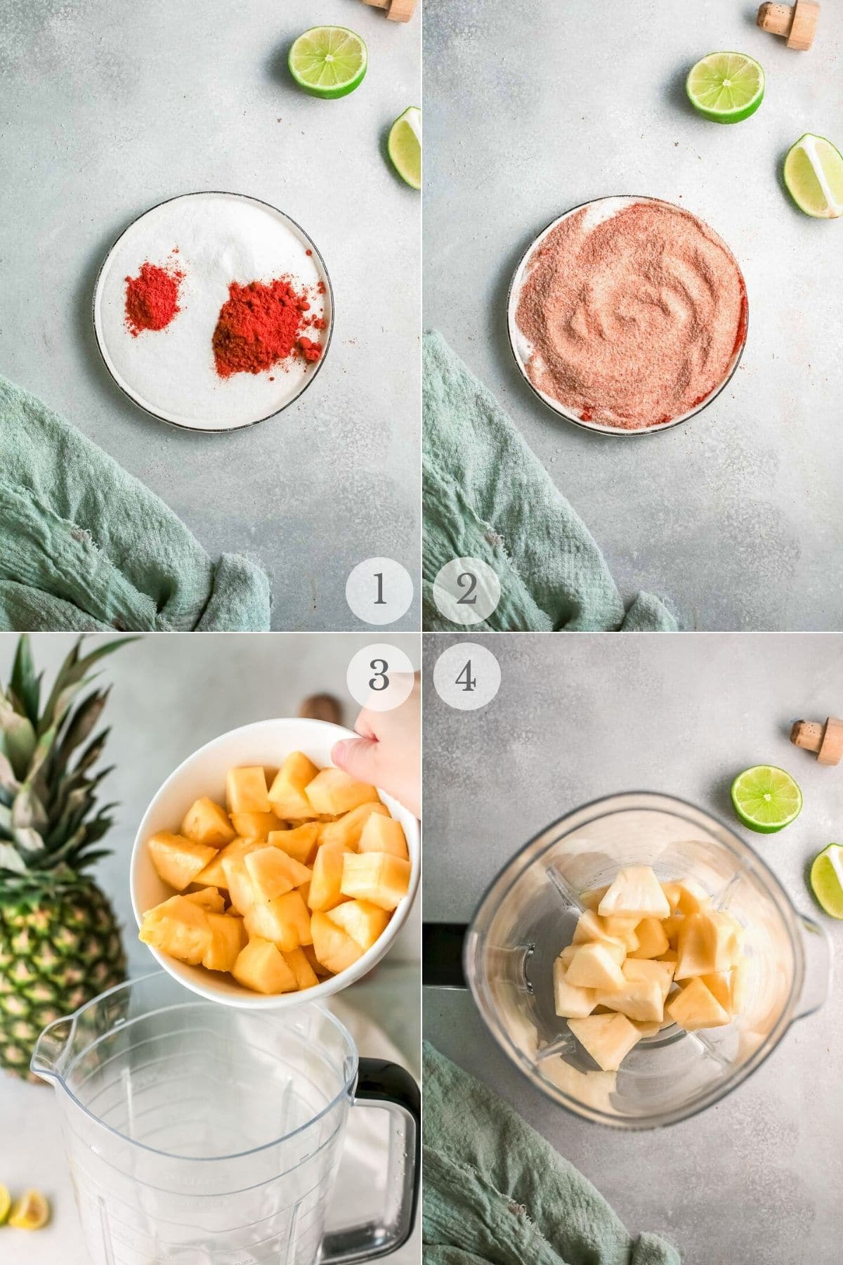 frozen pineapple margaritas recipes steps 1-4