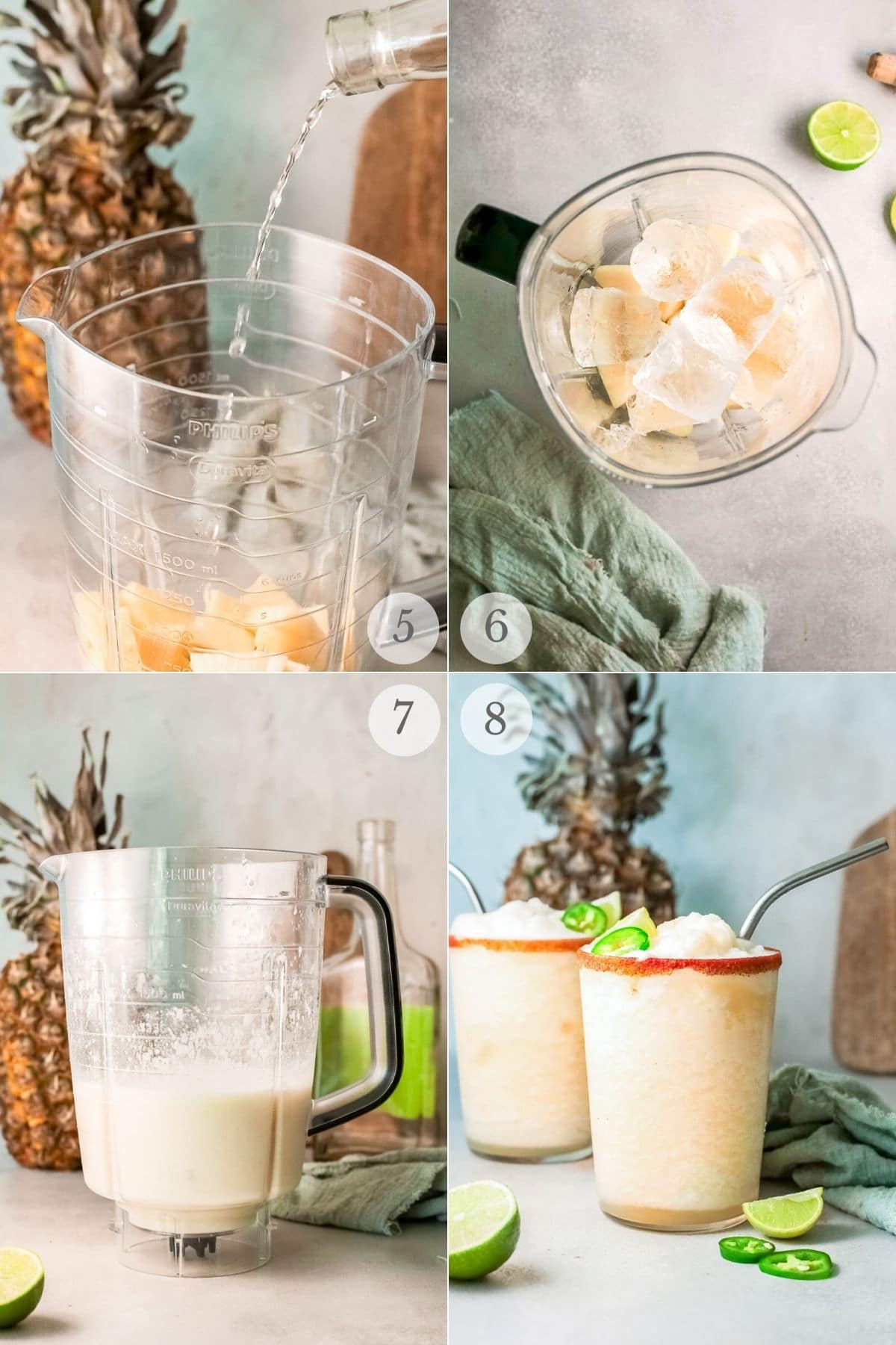 frozen pineapple margaritas recipes steps 5-8