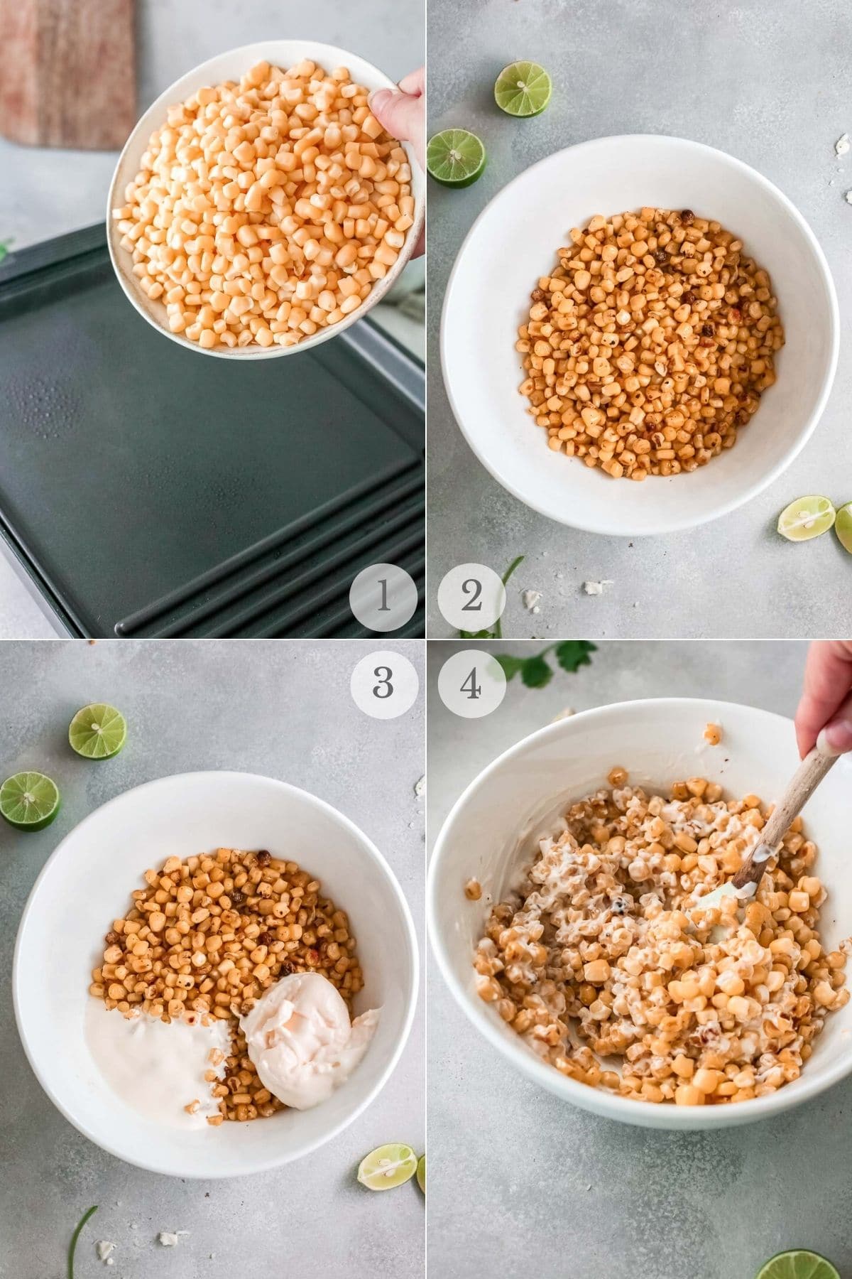 mexican corn dip recipe steps 1-4