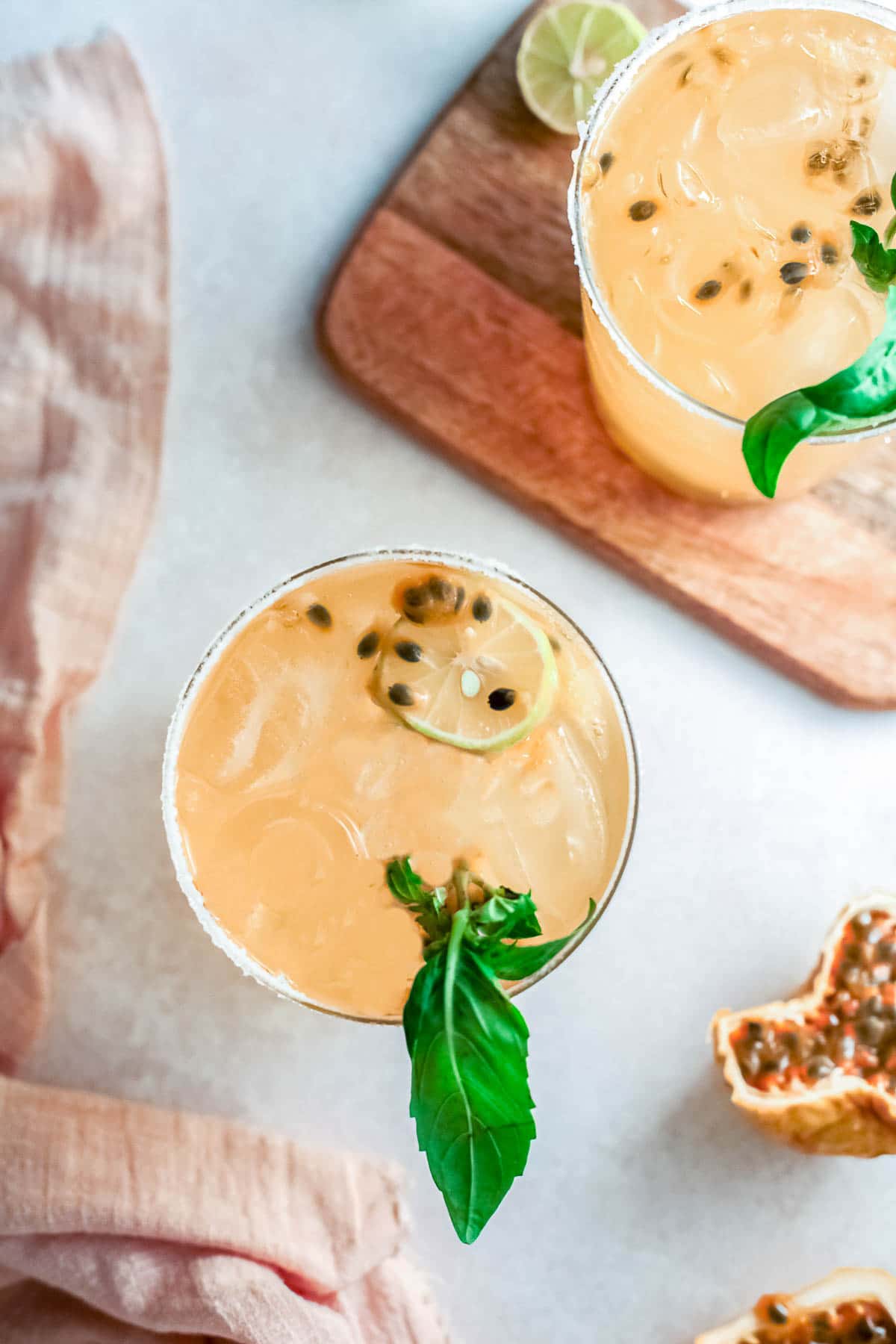 passion fruit margaritas from above