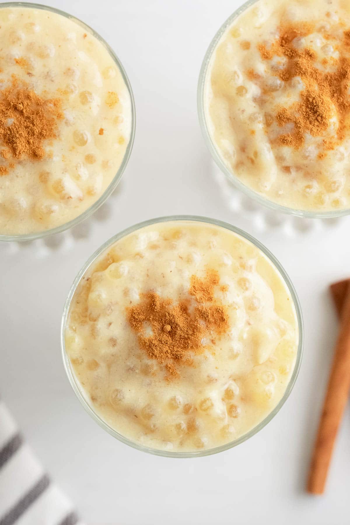 tapioca pudding from overhead