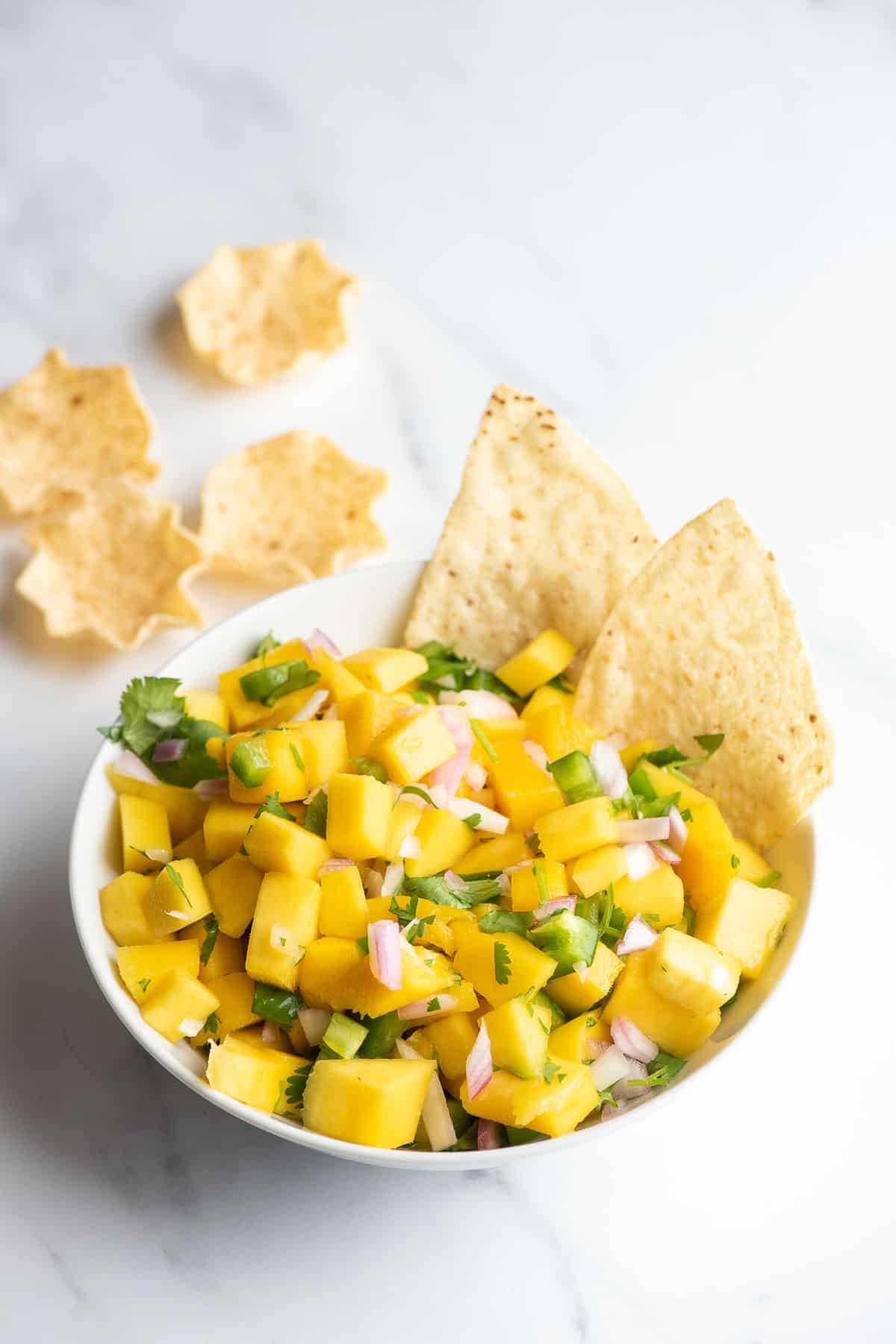 mango salsa in a bowl