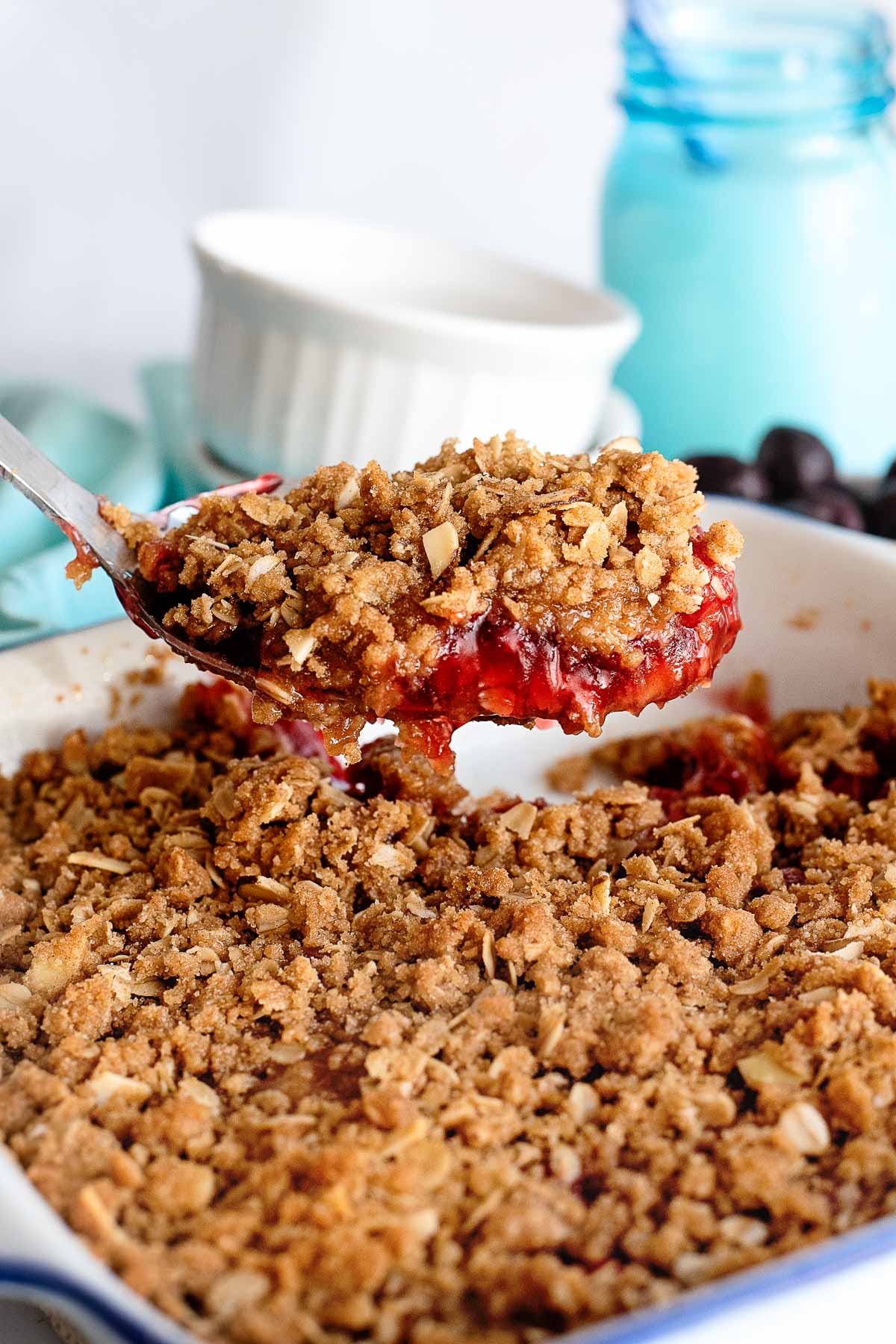 Cherry Crisp recipe (made with pie filling or fresh cherries) Boulder