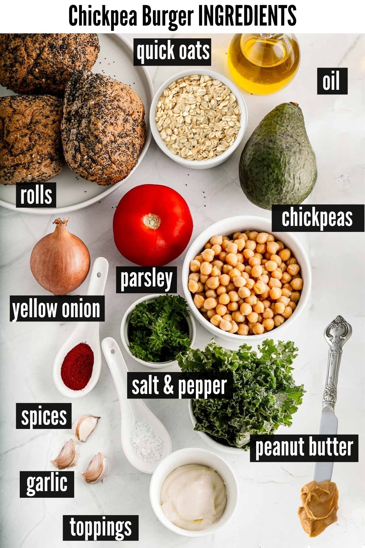 cihckpea burger ingredients