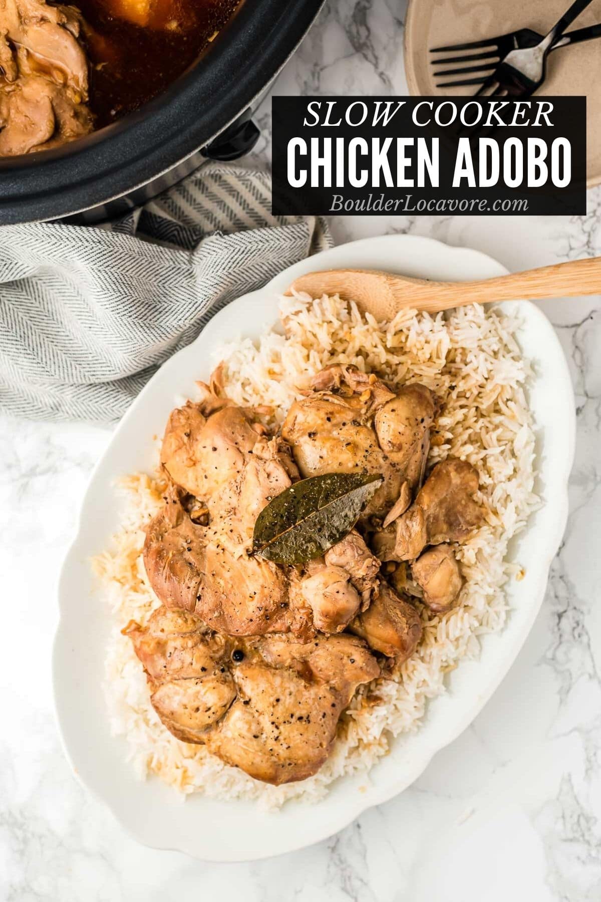 Gluten-Free Slow Cooker Chicken Adobo recipe!