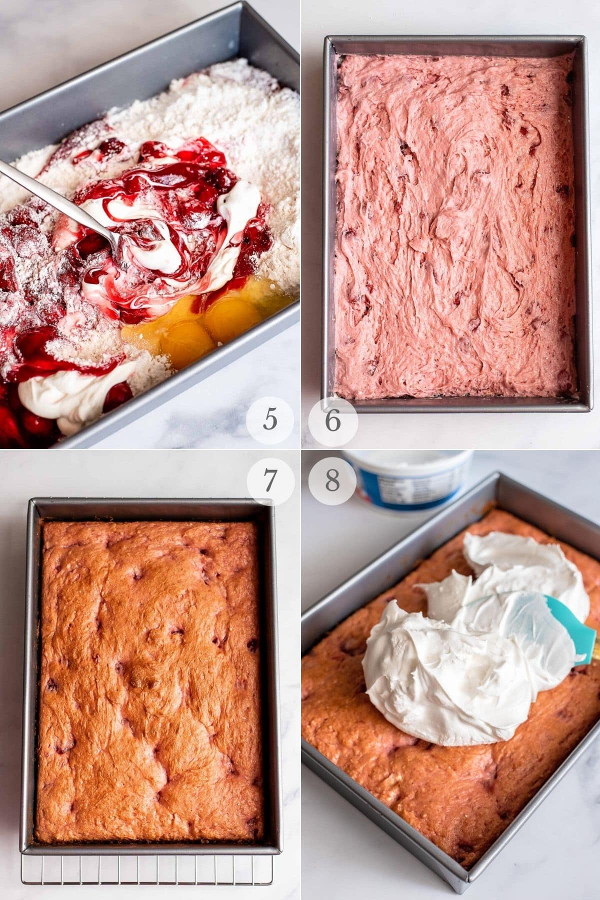 cherry cake recipe steps 5-8