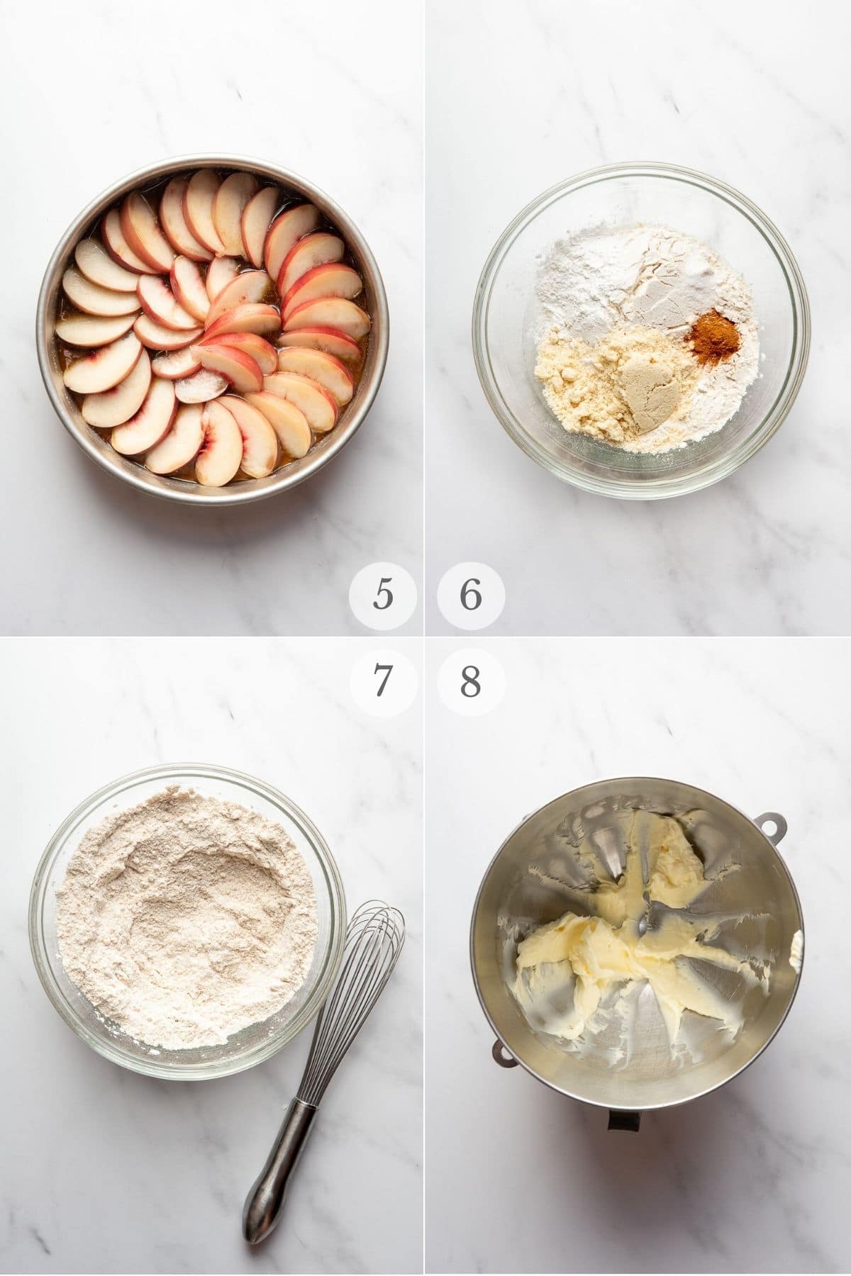 peach upside down cake recipe steps 5-8