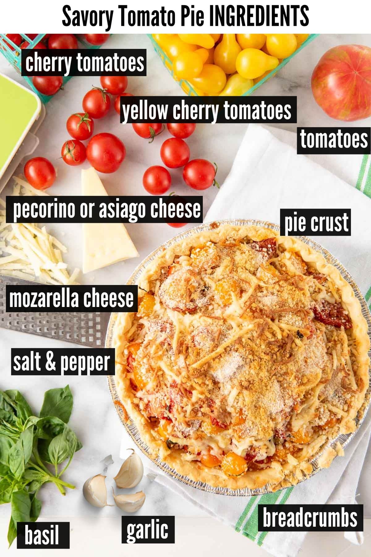 Savory Tomato Pie - Bluebonnet Baker