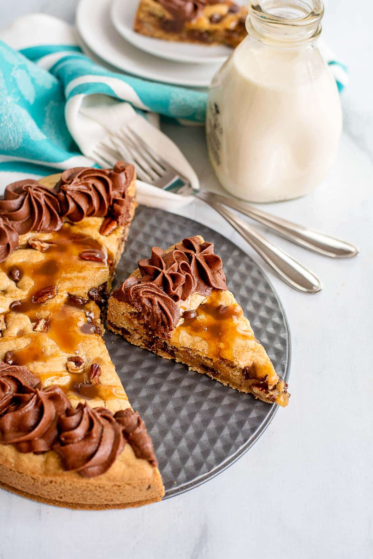 chocolate chip cookie sliced 