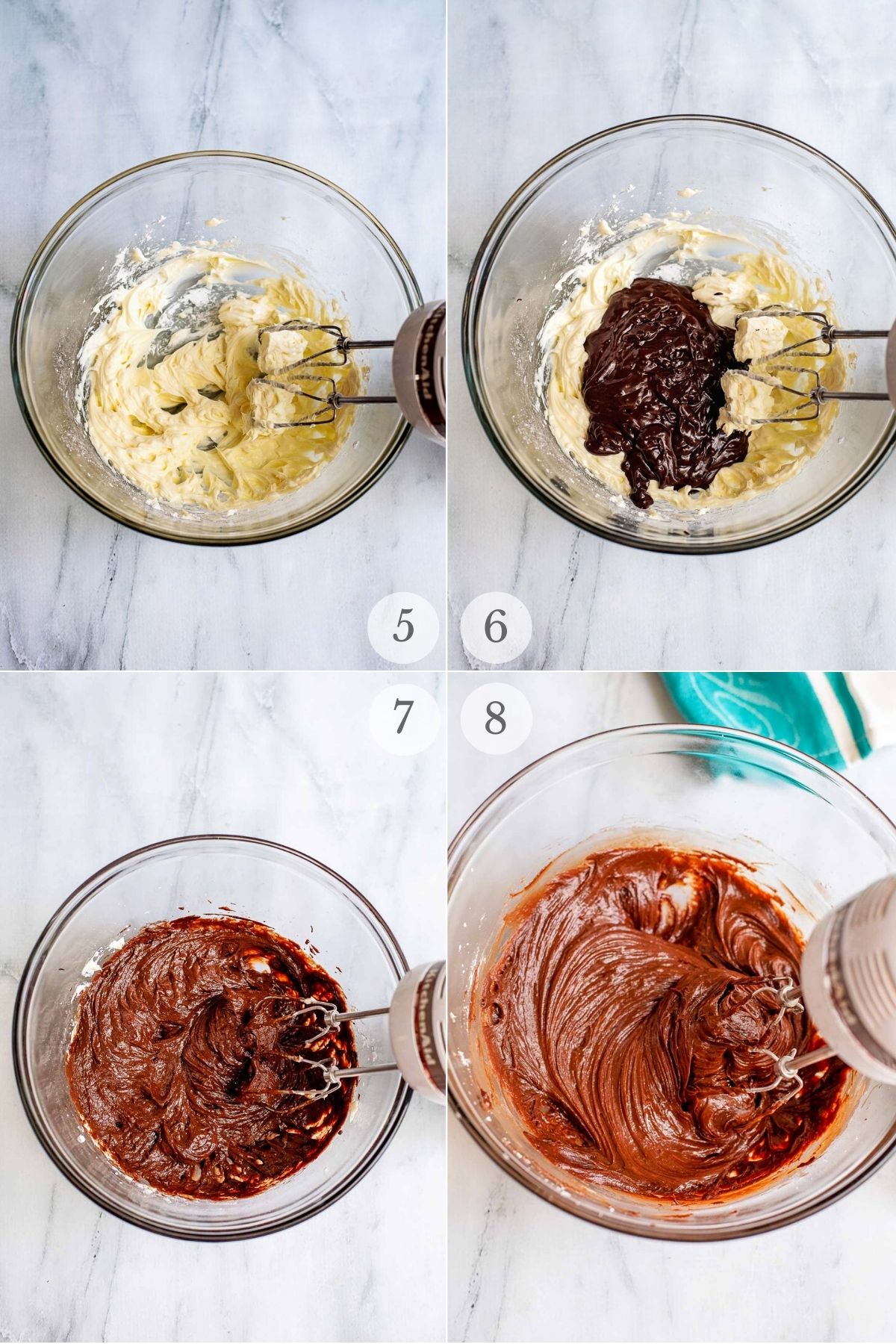 chocolate cream cheese frosting recipe steps 5-8