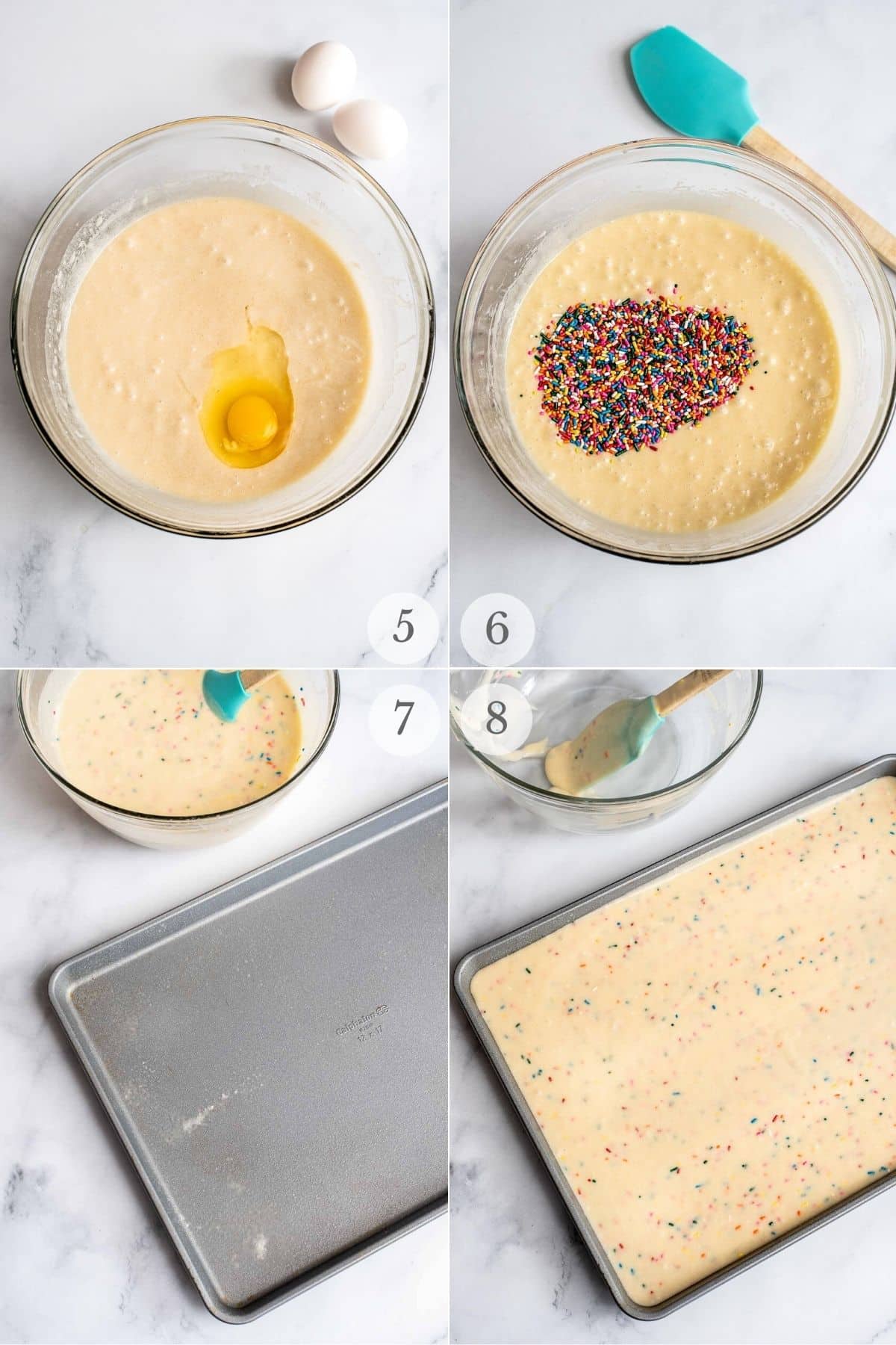 funfetti cake recipe steps 5-8