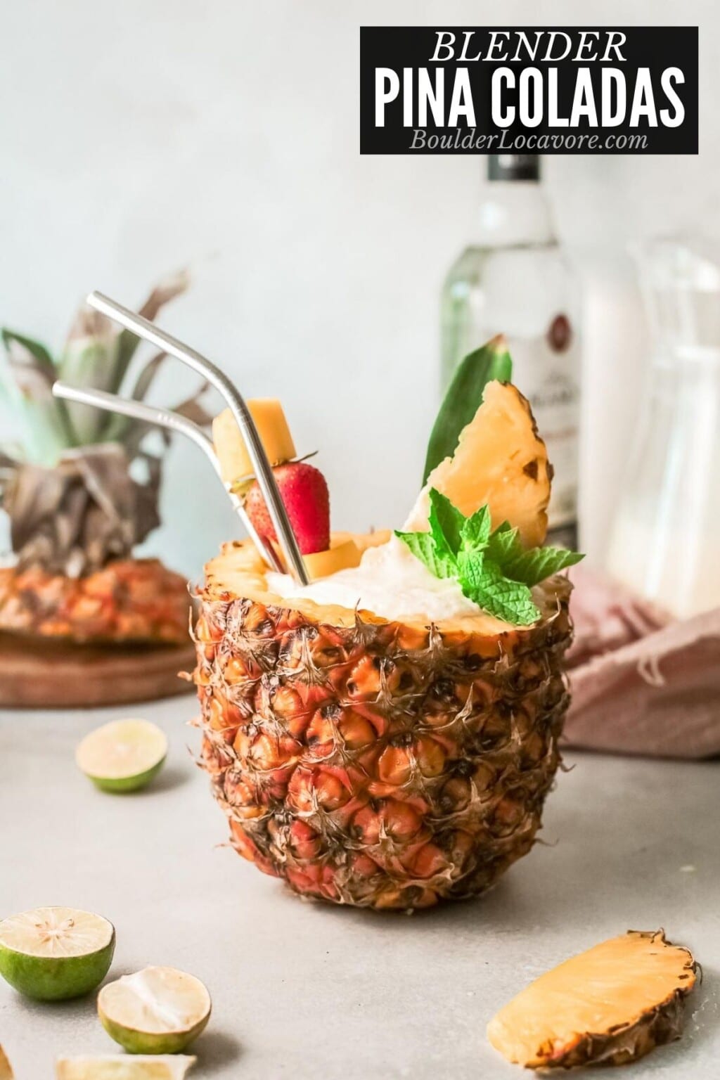 Pina Colada cocktail recipe Blender version Boulder Locavore