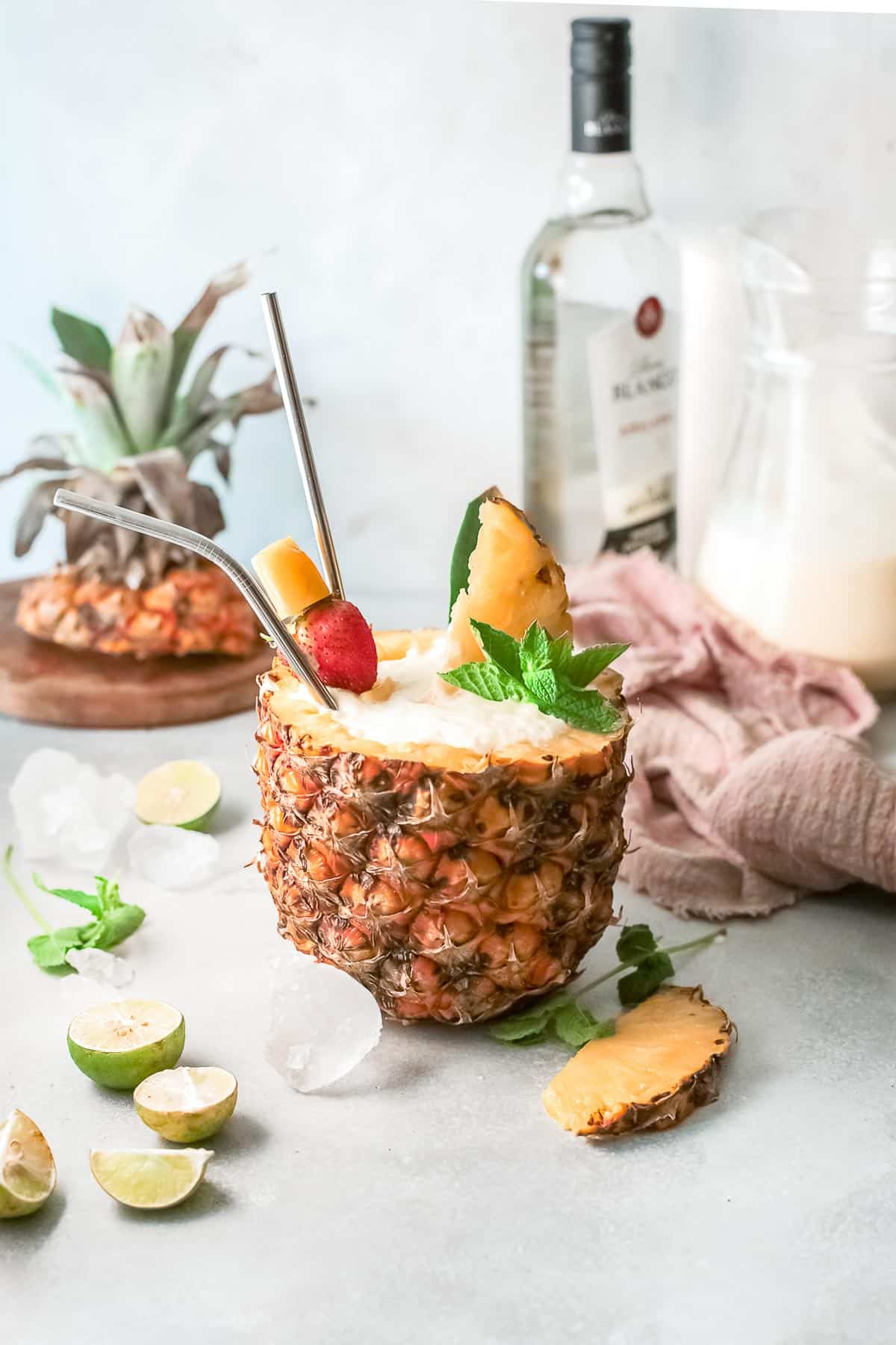 pina colada in pineapple