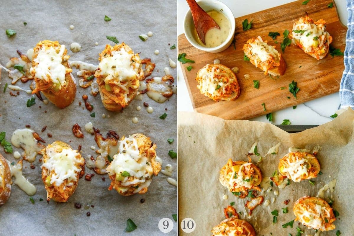 buffalo chicken crostini recipe steps 9-10