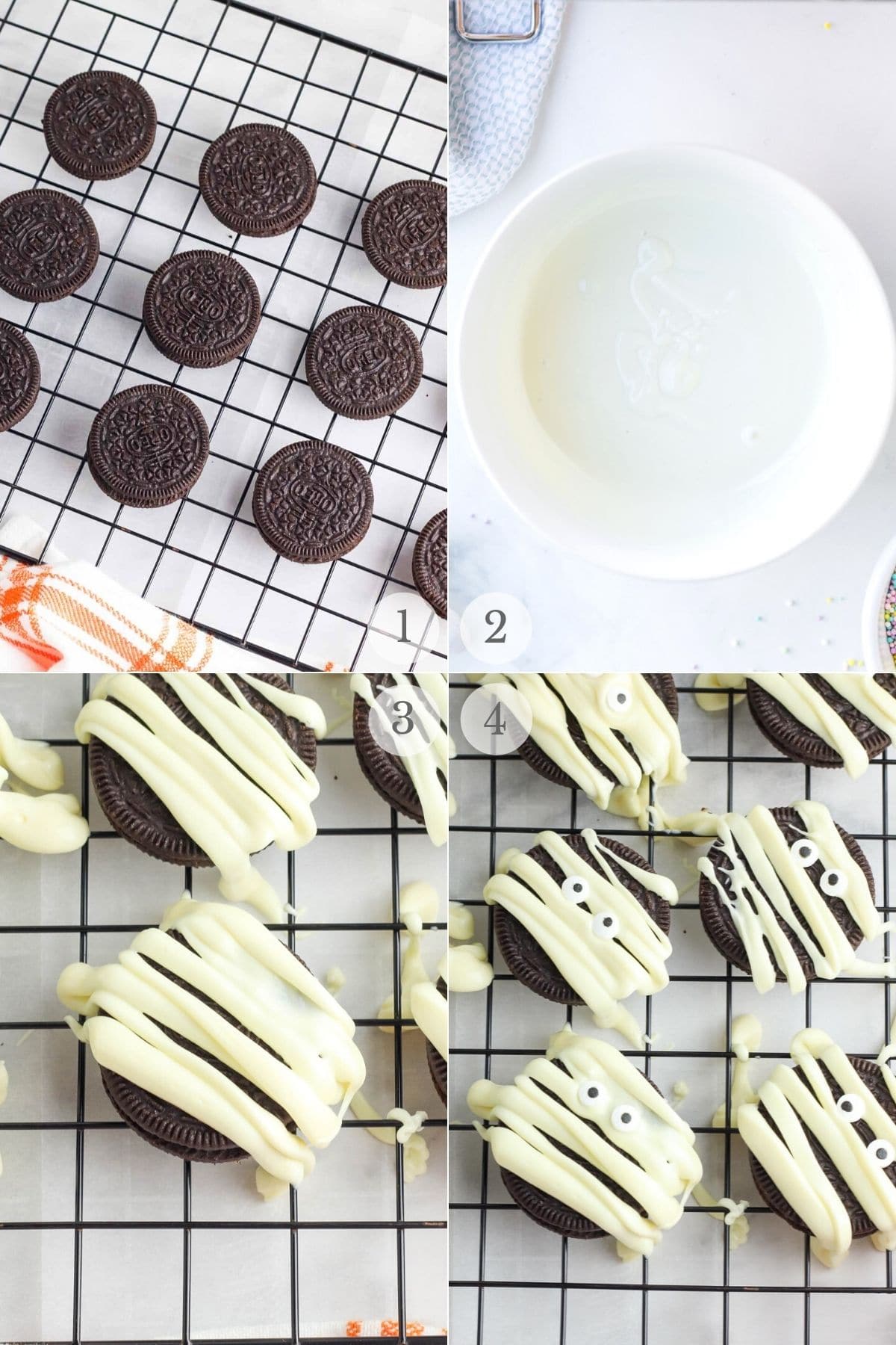 halloween cookies recipe steps 1-4