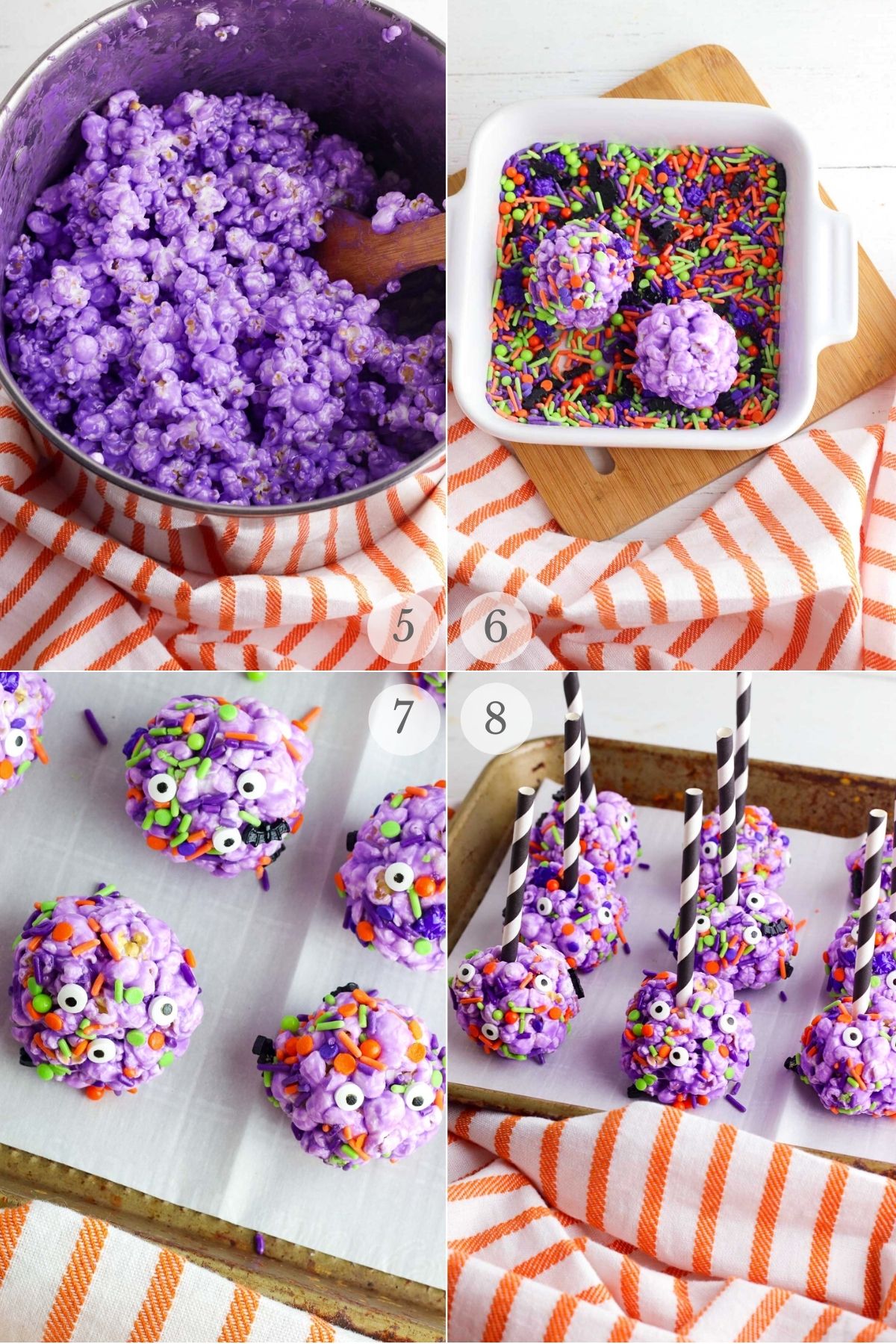 halloween popcorn balls recipe steps 5-8