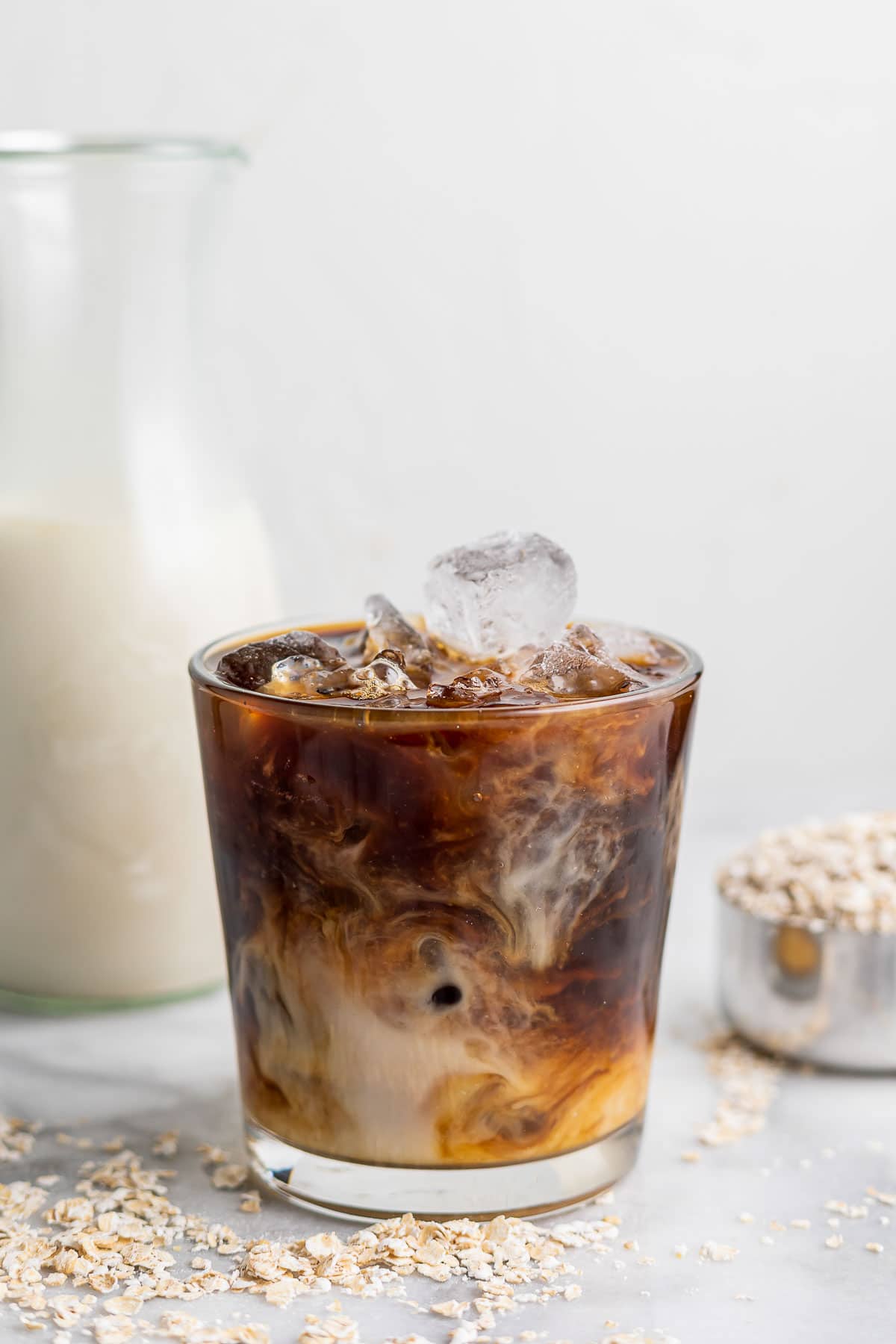 oat milk in cold brew coffee