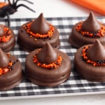 witch hat halloween cookies square