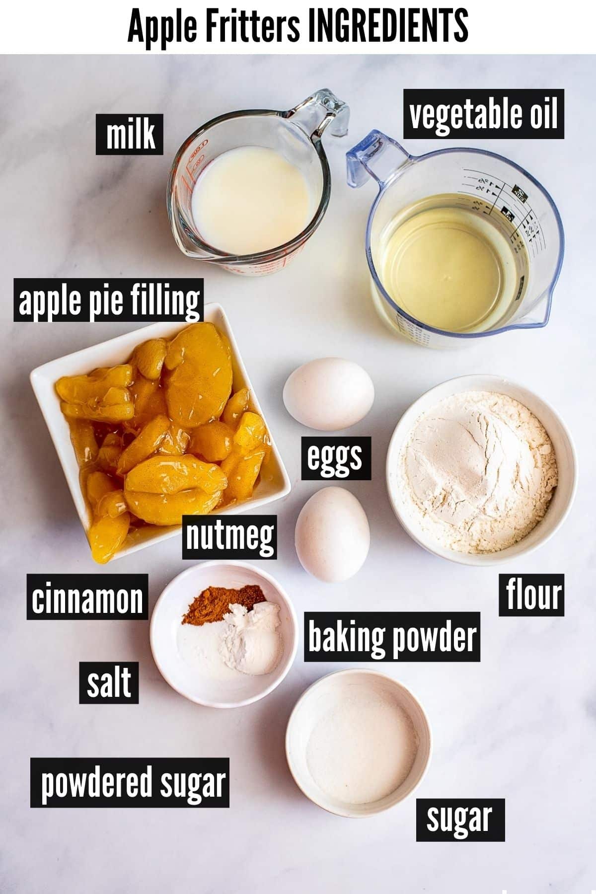apple fritter ingredients labelled