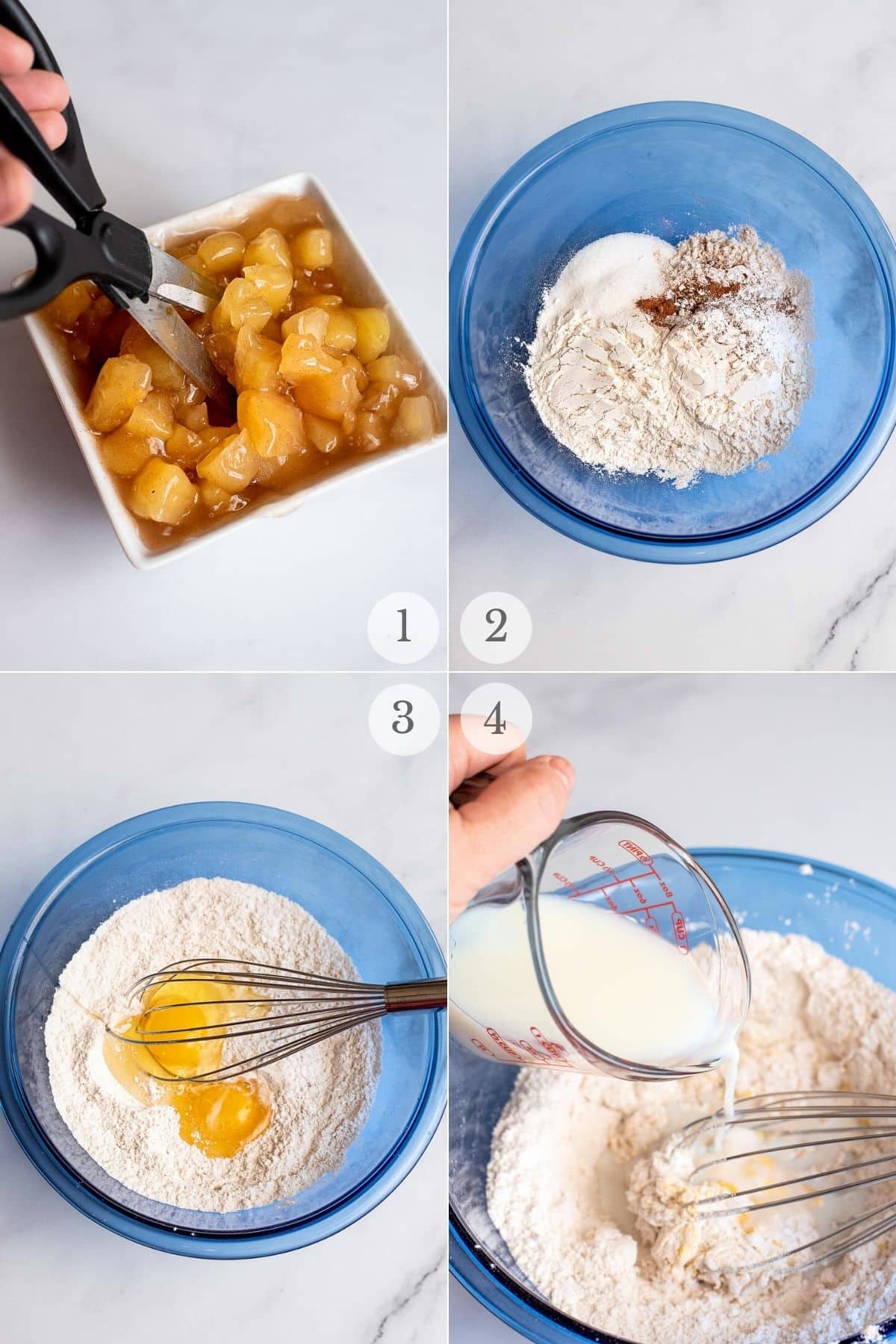 apple fritters recipe steps 1-4