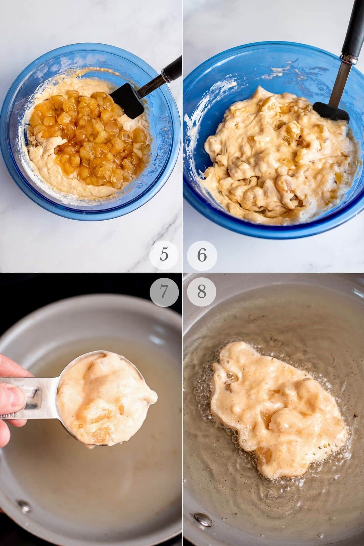 apple fritters recipe steps 5-8 
