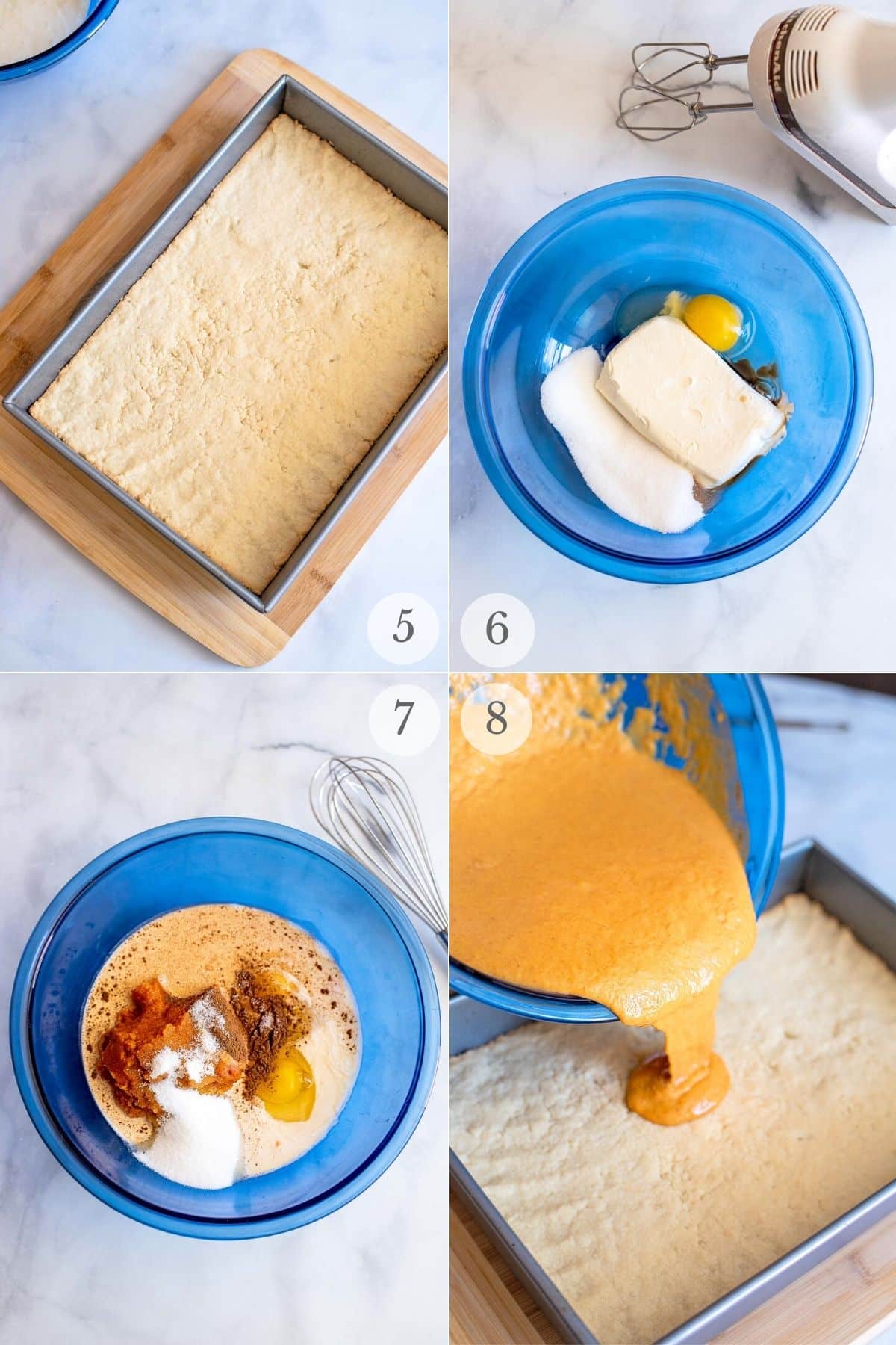 pumpkin cheesecake bars recipe steps 5-8x