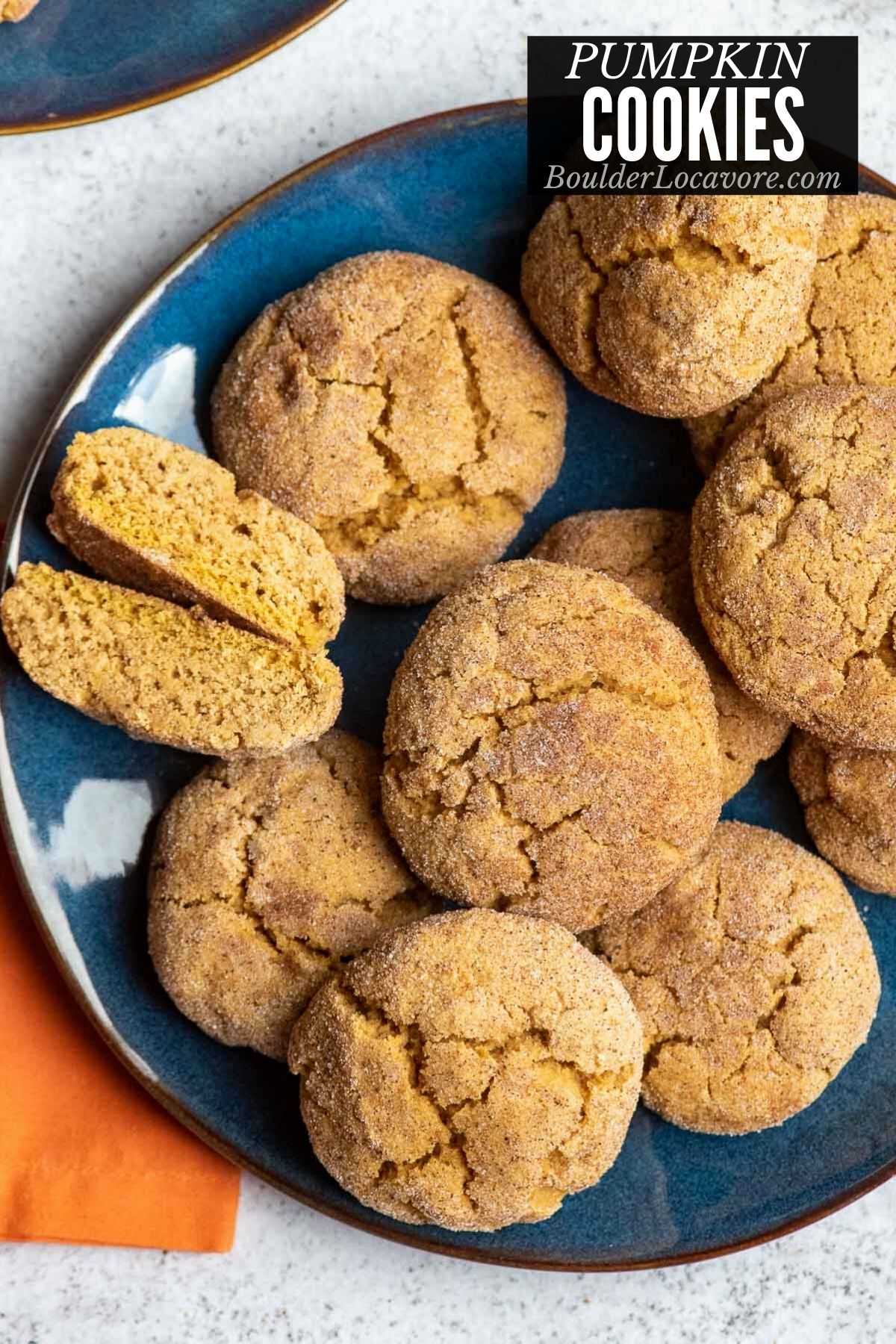 pumpkin cookies with title overlay