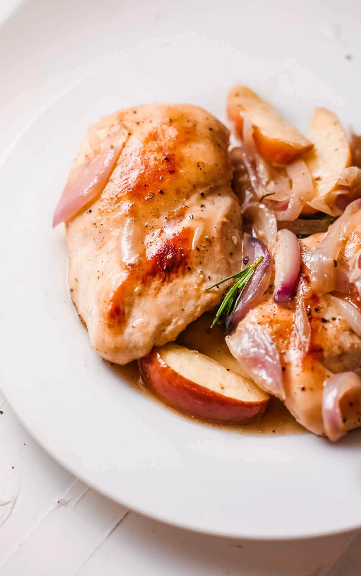 roast chicken breasts on plate 
